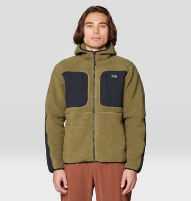 Men's HiCamp Fleece Hoody, Color: Combat Green, image 1