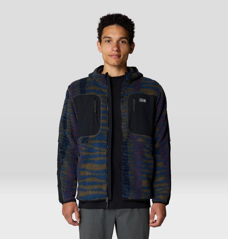 Men's HiCamp Fleece Printed Hoody, Color: Ridgeline Ridge Stripe Print, image 5