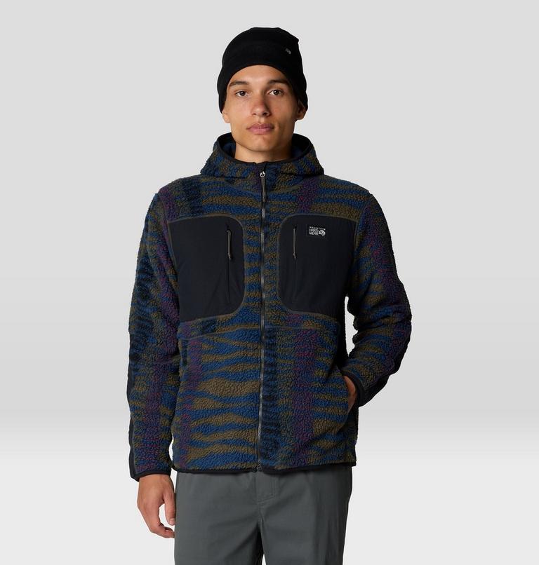 Men's HiCamp Fleece Printed Hoody, Color: Ridgeline Ridge Stripe Print, image 6