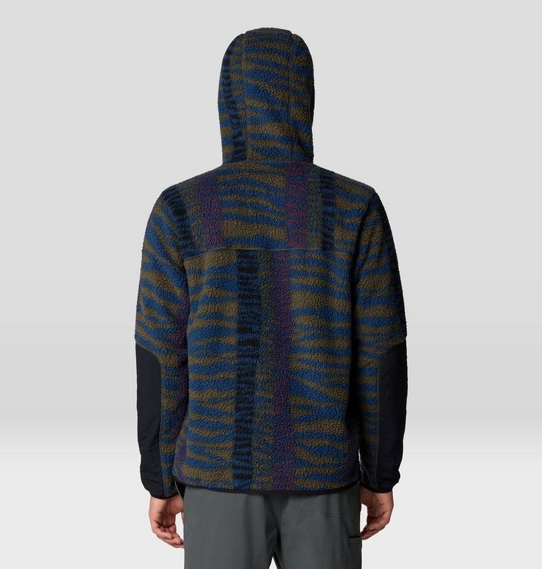 Men's HiCamp Fleece Printed Hoody, Color: Ridgeline Ridge Stripe Print, image 2
