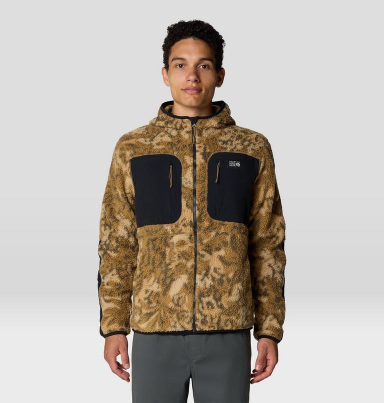 Men's HiCamp Fleece Printed Hoody, Color: Corozo Nut Forests Floor Print, image 6
