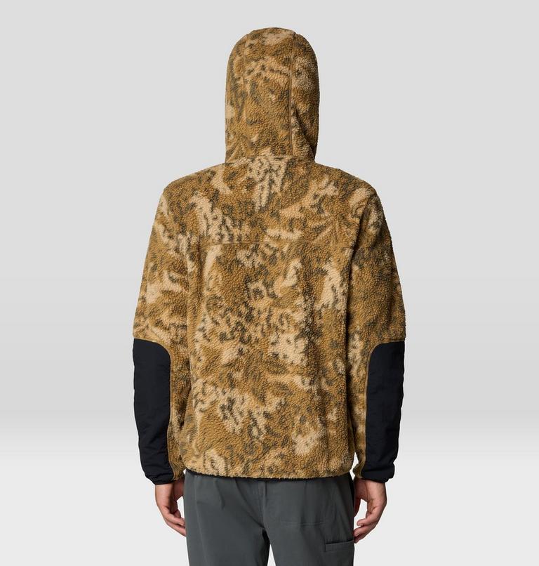 Men's HiCamp Fleece Printed Hoody, Color: Corozo Nut Forests Floor Print, image 2