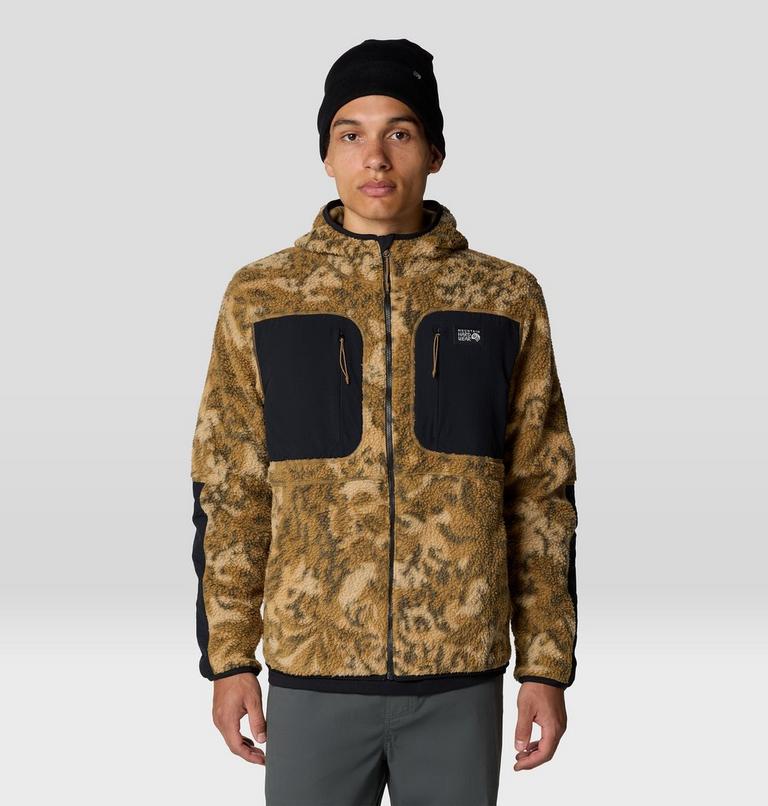 Men's HiCamp Fleece Printed Hoody, Color: Corozo Nut Forests Floor Print, image 1