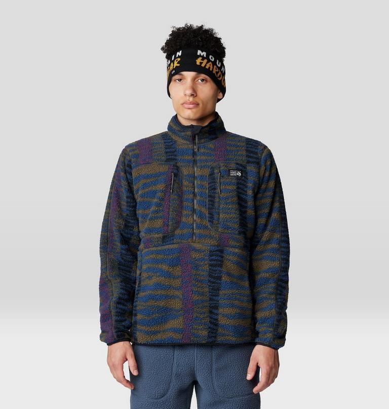 Men's HiCamp Fleece Printed Pullover, Color: Ridgeline Ridge Stripe Print, image 5