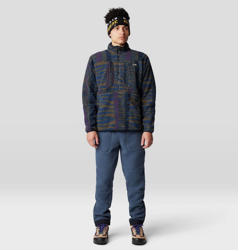 Men's HiCamp Fleece Printed Pullover, Color: Ridgeline Ridge Stripe Print, image 6