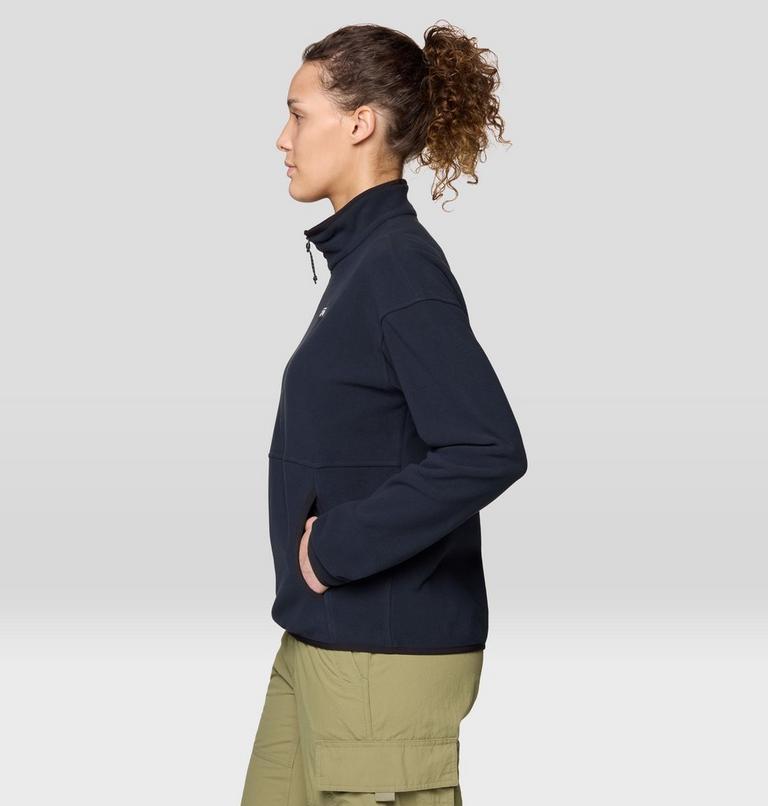 Women's Microchill Pullover, Color: Black, image 3