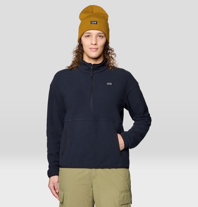 Women's Microchill Pullover, Color: Black, image 4