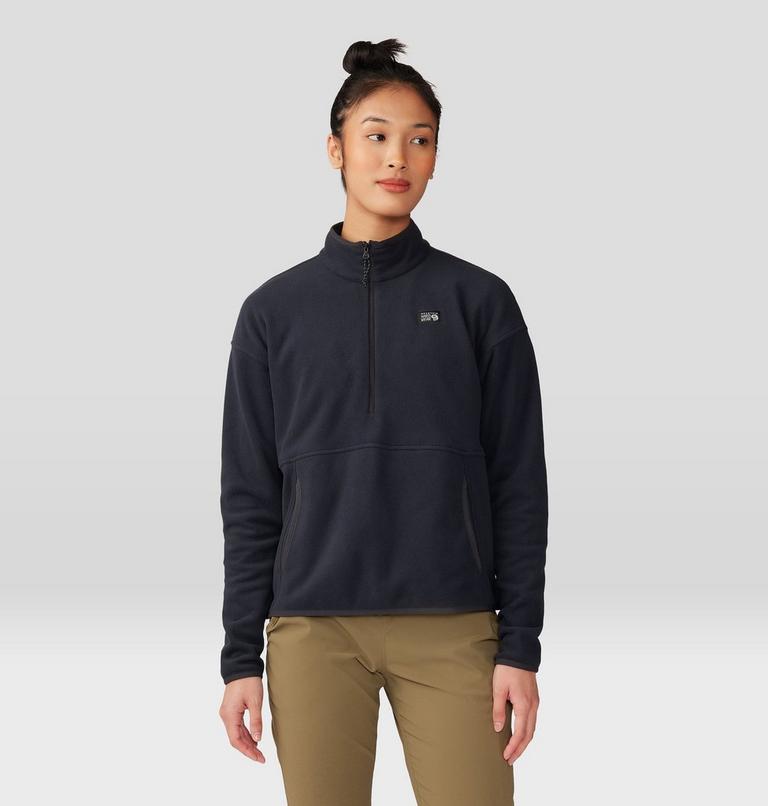 Women's Microchill Pullover, Color: Black, image 6