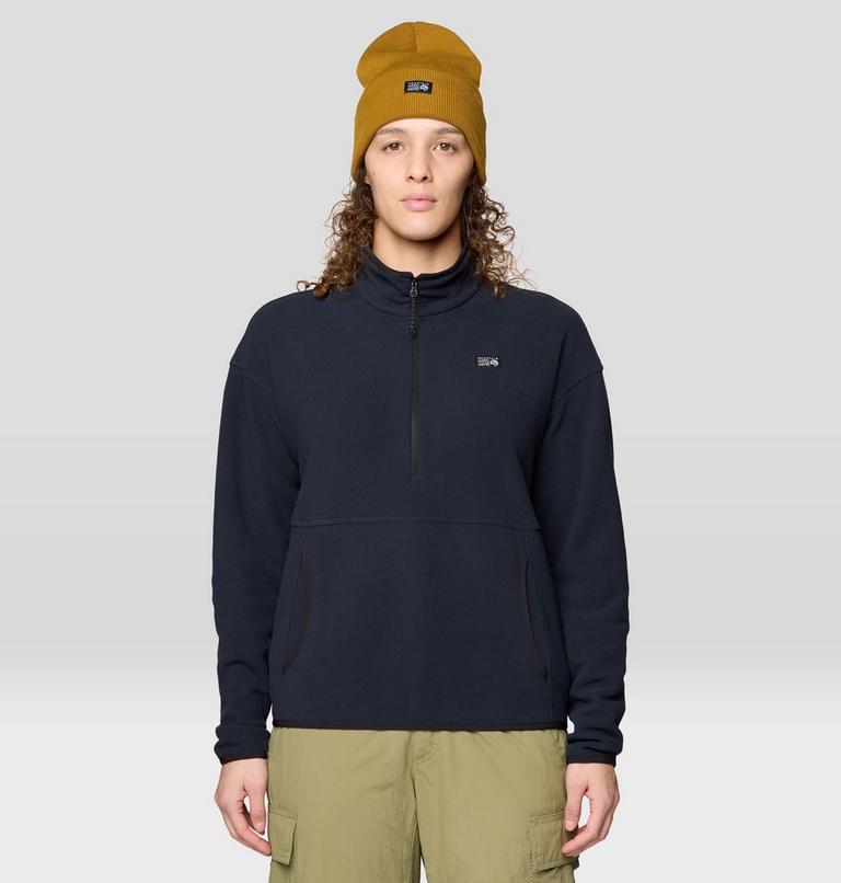 Women's Microchill Pullover, Color: Black, image 1