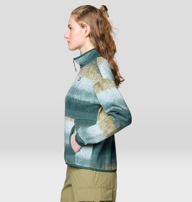 Women's Microchill Pullover, Color: Blue Sage Gradient Stripe, image 15