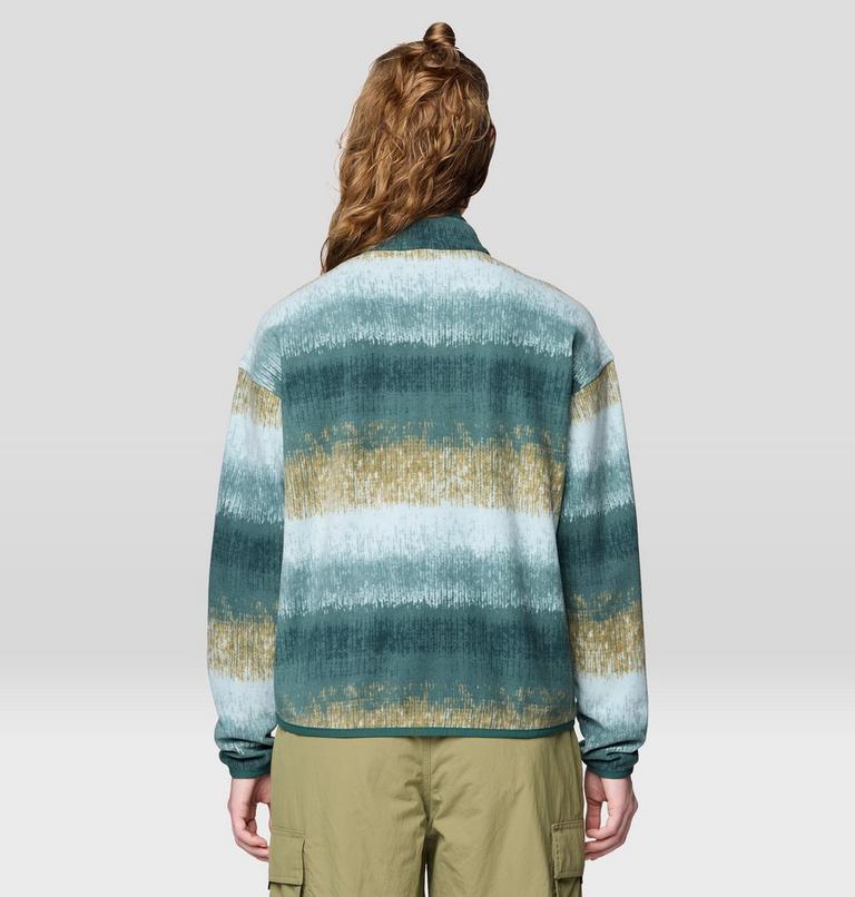 Women's Microchill Pullover, Color: Blue Sage Gradient Stripe, image 2