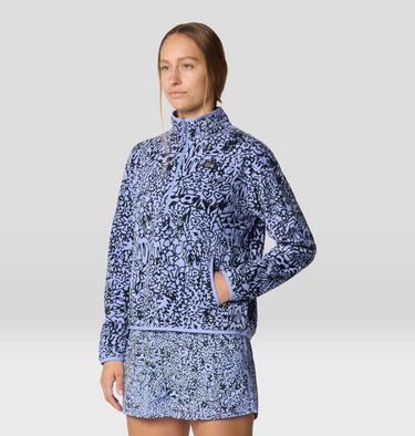 Women's Microchill Pullover, Color: Light Illusion Forager Print, image 20