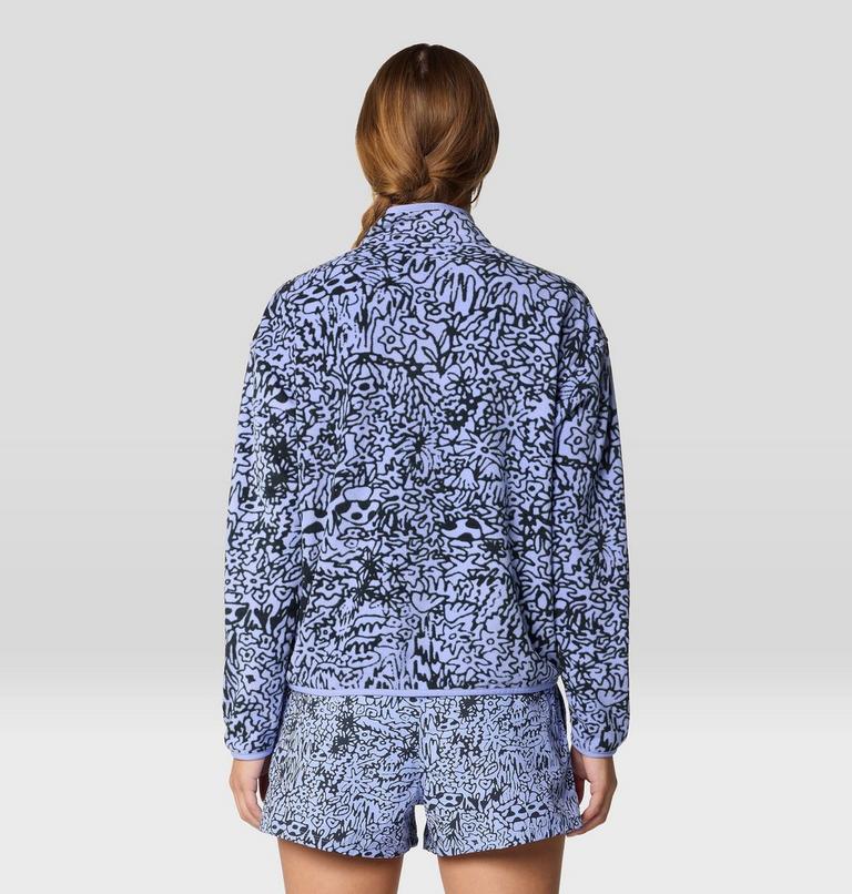 Women's Microchill Pullover, Color: Light Illusion Forager Print, image 3