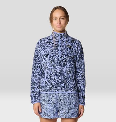 Women's Microchill Pullover, Color: Light Illusion Forager Print, image 17