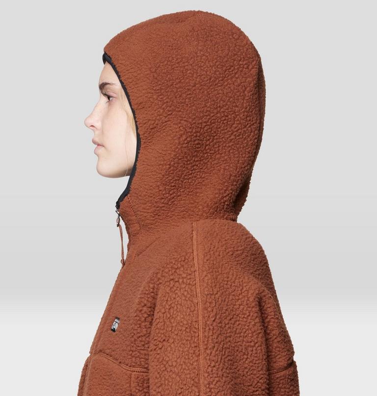 Women's HiCamp Fleece Hoody, Color: Cocoa Brown, image 6