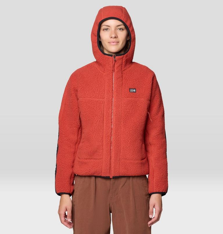 Women's HiCamp Fleece Hoody, Color: Mars Red, image 4