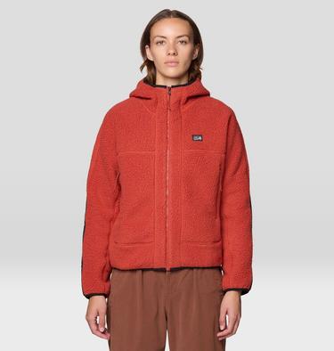 Women's HiCamp Fleece Hoody, Color: Mars Red, image 1