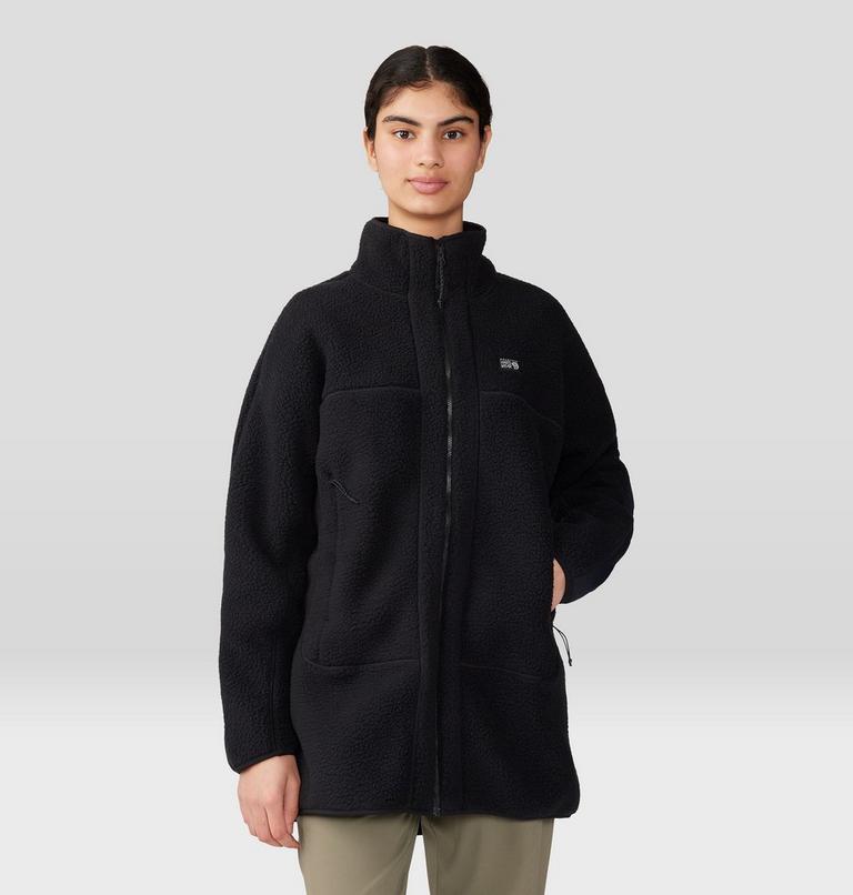 Women's HiCamp Fleece Long Full Zip, Color: Black, image 1