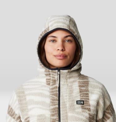 Women's HiCamp Fleece Printed Hoody, Color: Wild Oyster Ridge Stripe Print, image 8