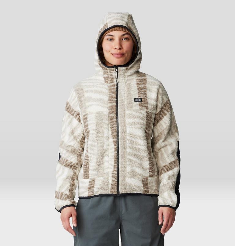 Women's HiCamp Fleece Printed Hoody, Color: Wild Oyster Ridge Stripe Print, image 6