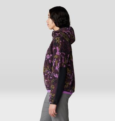 Women's HiCamp Fleece Printed Hoody, Color: Blackberry Forests Floor Print, image 11