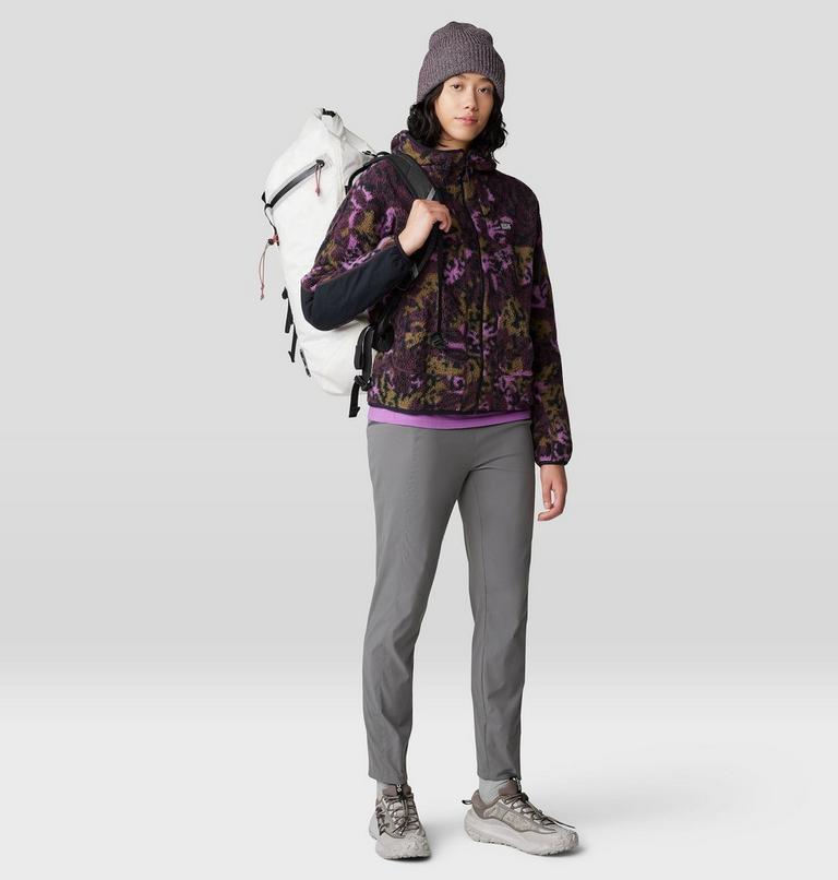 Women's HiCamp Fleece Printed Hoody, Color: Blackberry Forests Floor Print, image 6