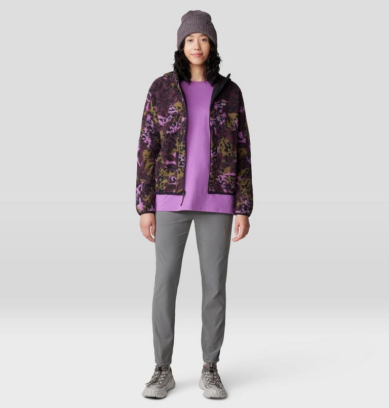 Women's HiCamp Fleece Printed Hoody, Color: Blackberry Forests Floor Print, image 7