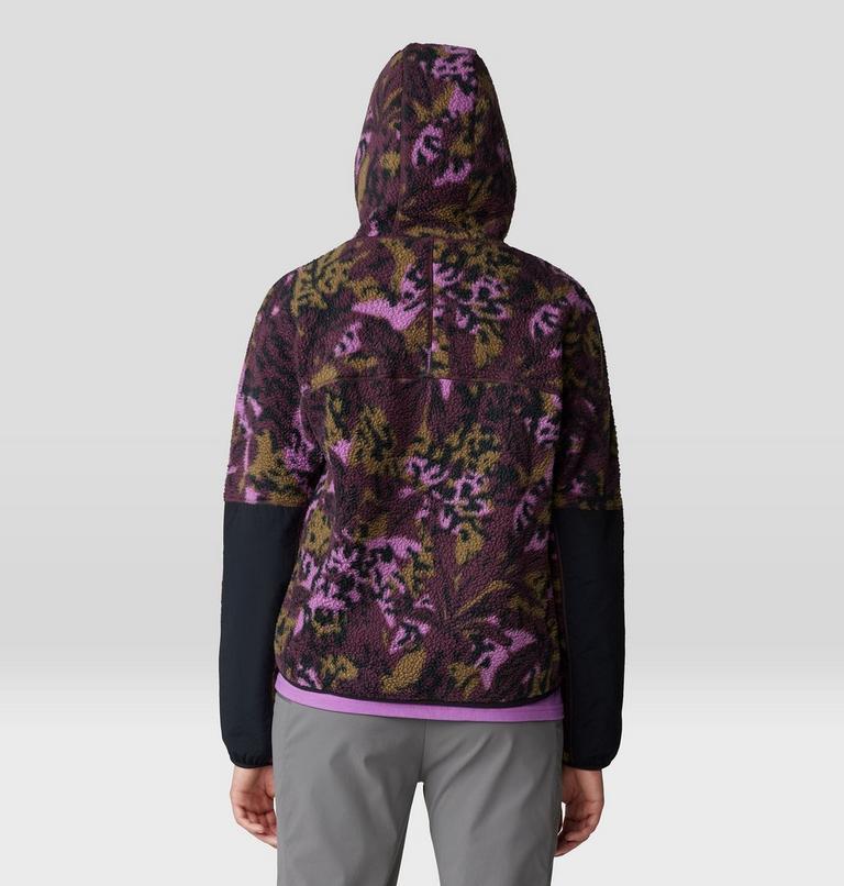 Women's HiCamp Fleece Printed Hoody, Color: Blackberry Forests Floor Print, image 2
