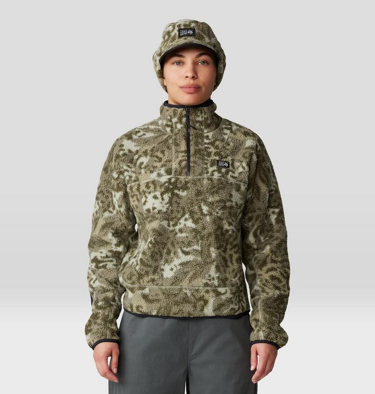 Women's HiCamp Printed Pullover, Color: White Sage Forests Floor Print, image 1