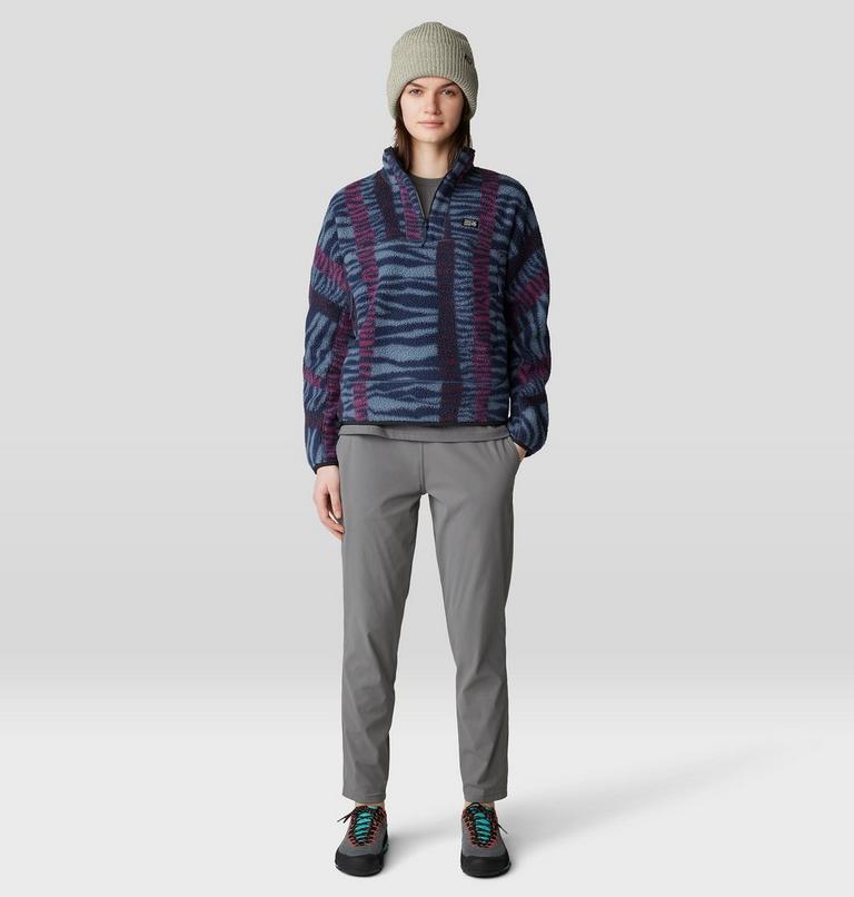 Women's HiCamp Printed Pullover, Color: Moon Blue Ridge Stripe Print, image 6