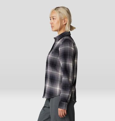 Women's Plusher Long Sleeve Shirt, Color: Black Ombre Buffalo Check, image 7