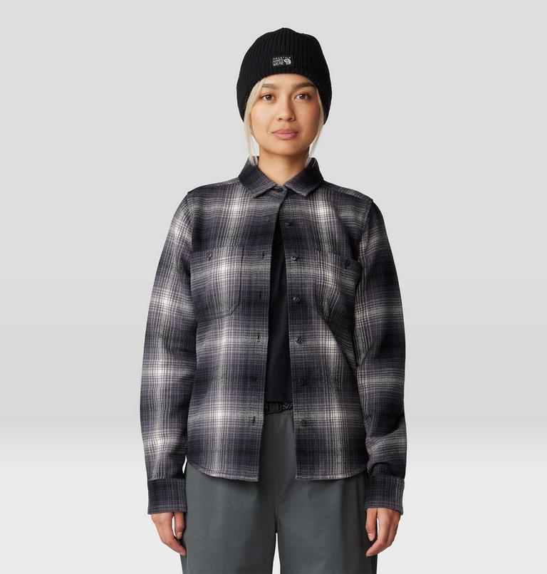 Women's Plusher Long Sleeve Shirt, Color: Black Ombre Buffalo Check, image 5