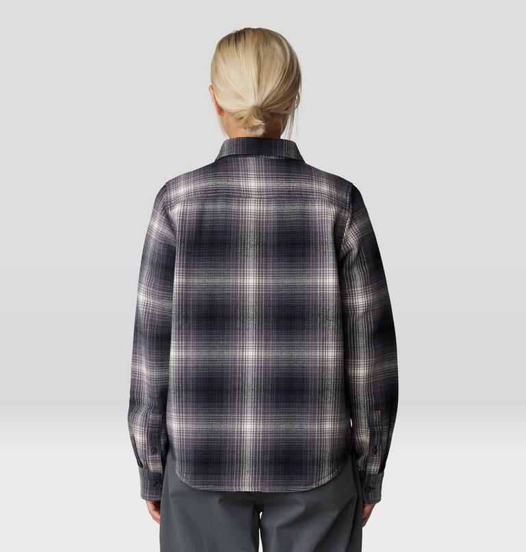 Women's Plusher Long Sleeve Shirt, Color: Black Ombre Buffalo Check, image 2