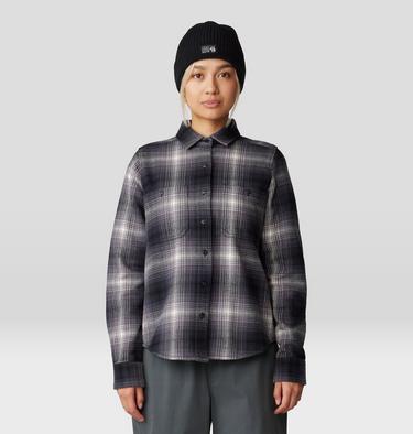 Women's Plusher Long Sleeve Shirt, Color: Black Ombre Buffalo Check, image 5