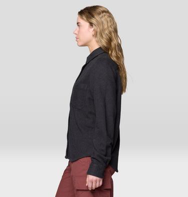 Women's Plusher Long Sleeve Shirt, Color: Black Melange, image 7