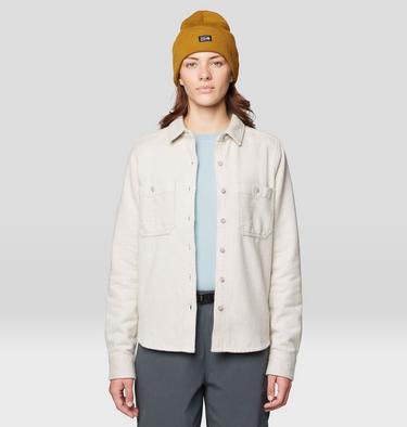 Women's Plusher Long Sleeve Shirt, Color: Stone Heather, image 12