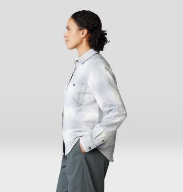 Women's Plusher Long Sleeve Shirt, Color: Glacial Ombre Buffalo Check, image 3