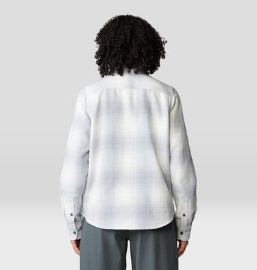 Women's Plusher Long Sleeve Shirt, Color: Glacial Ombre Buffalo Check, image 2