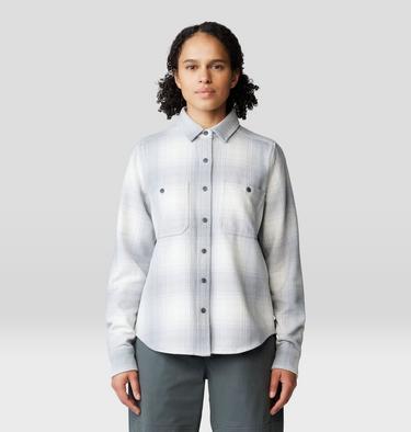 Women's Plusher Long Sleeve Shirt, Color: Glacial Ombre Buffalo Check, image 1