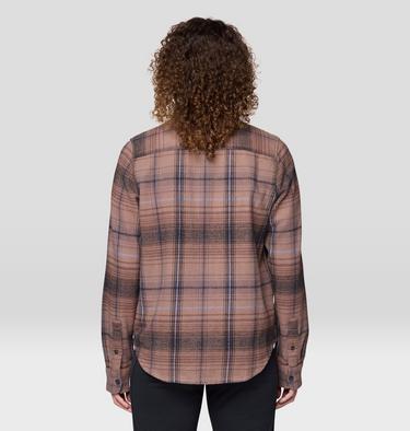 Women's Plusher Long Sleeve Shirt, Color: Wild Taupe Wyoming Plaid, image 14