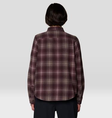 Women's Plusher Long Sleeve Shirt, Color: Deep Mulberry Shelter Plaid, image 6