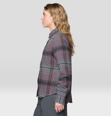 Women's Plusher Long Sleeve Shirt, Color: Purple Dusk Wyoming Plaid, image 19