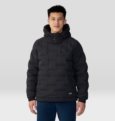 Men's Stretchdown Popover Hoody, Color: Black, image 9