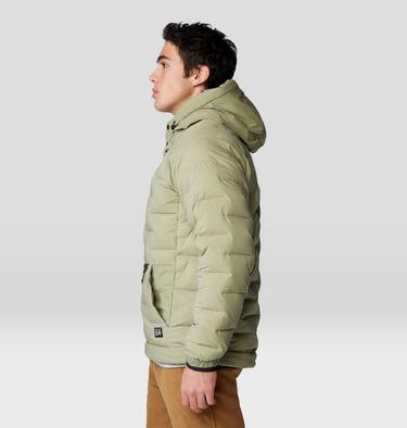 Men's Stretchdown Popover Hoody, Color: Mantis Green, image 3