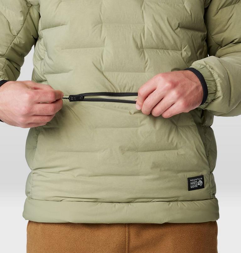 Men's Stretchdown Popover Hoody, Color: Mantis Green, image 8