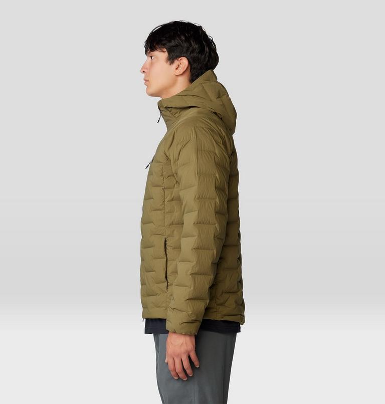 Men's Stretchdown Hoody, Color: Combat Green, image 3