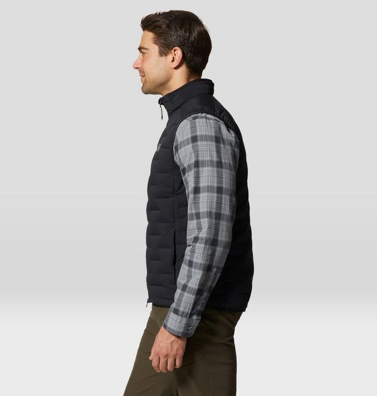 Men's Stretchdown Vest, Color: Black, image 4