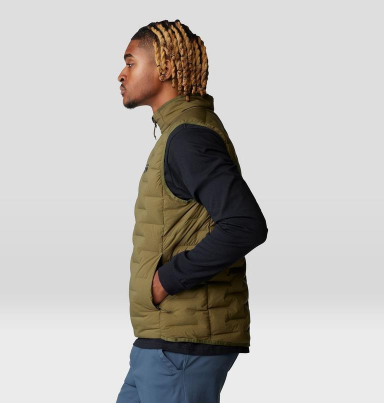 Men's Stretchdown Vest, Color: Combat Green, image 3