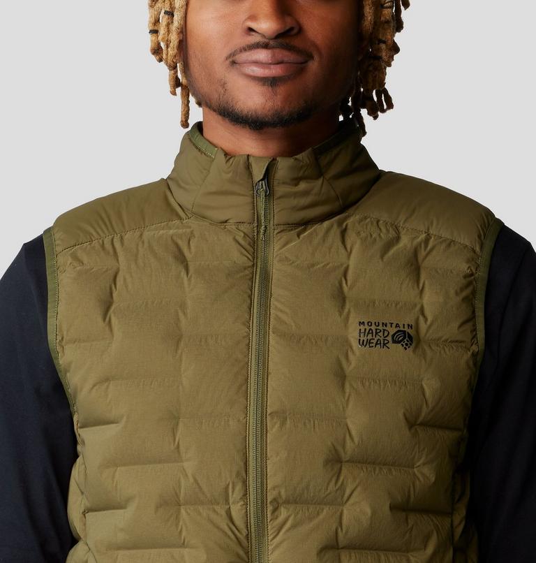 Men's Stretchdown Vest, Color: Combat Green, image 4