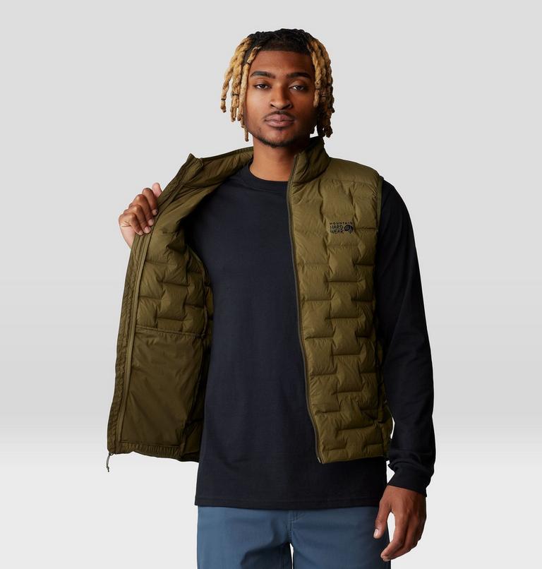 Men's Stretchdown Vest, Color: Combat Green, image 6